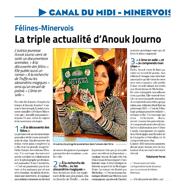 La triple actualité d'Anouk Journo — Canal du Midi Minervois