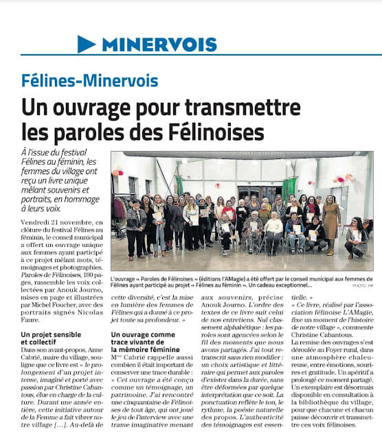 Revue de presse — Paroles de Félinoises